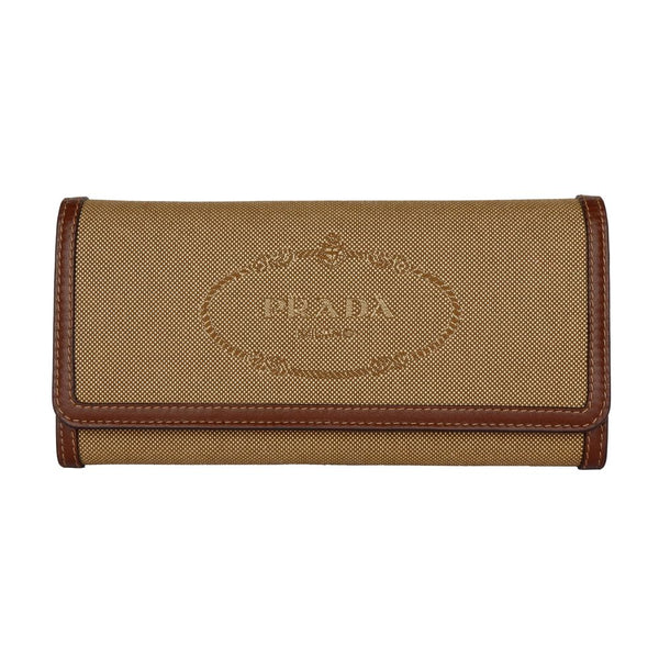 Brown Leather Leather Leather Wallet Prada