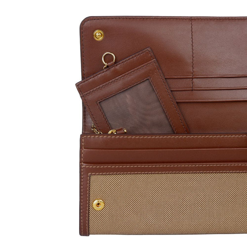 Brown Leather Leather Leather Wallet Prada