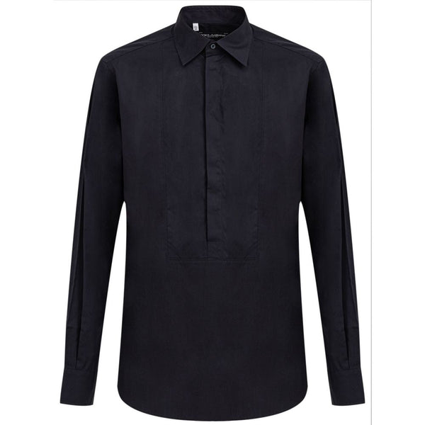 Navy Blue Cotton Shirt Dolce & Gabbana