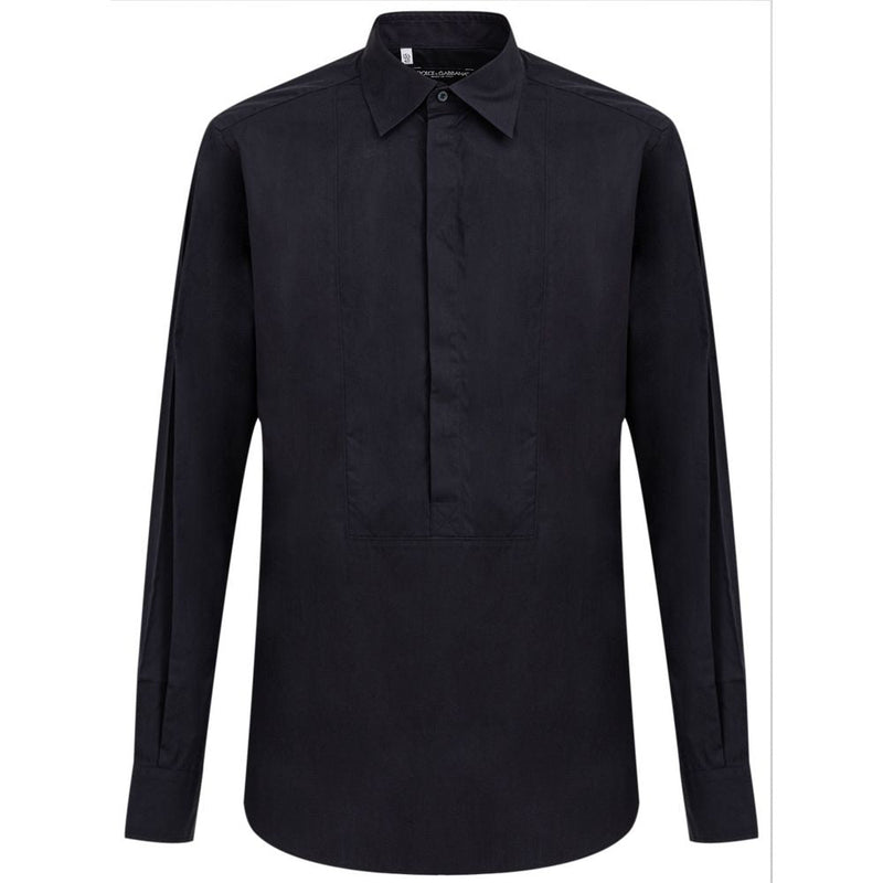Navy Blue Cotton Shirt Dolce & Gabbana