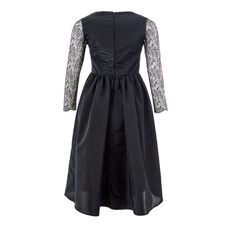 Elegant Black Polyester Dress Lardini
