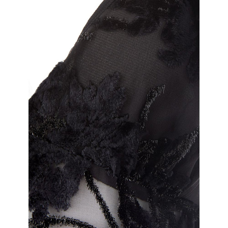 Elegant Black Viscose Dress Lardini