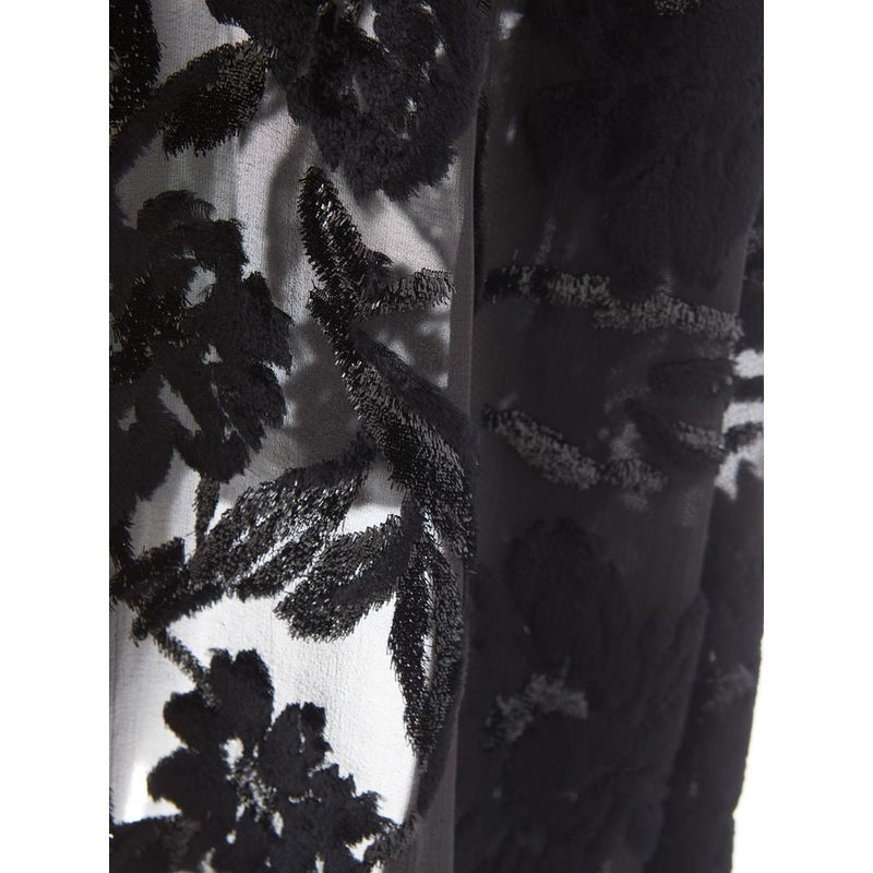 Elegant Black Viscose Dress Lardini