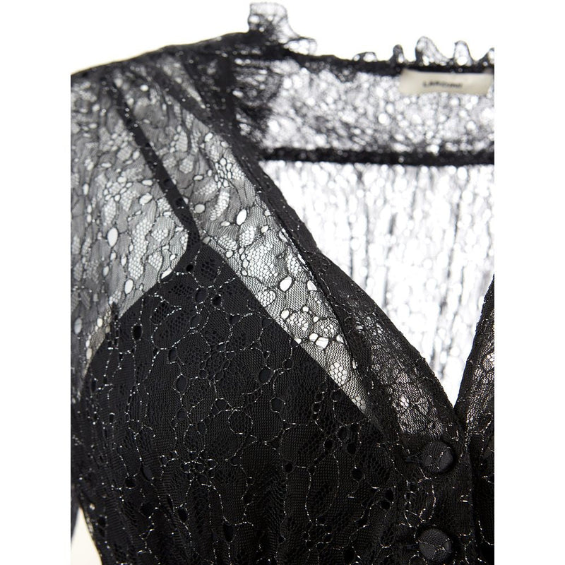 Elegant Black Nylon Dress Lardini