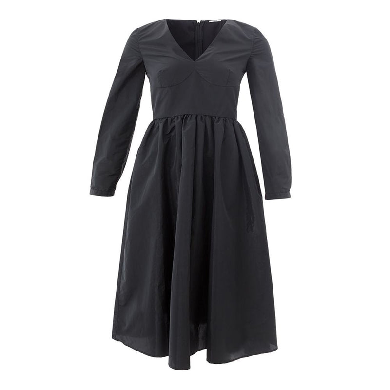 Elegant Black Polyester Dress Lardini