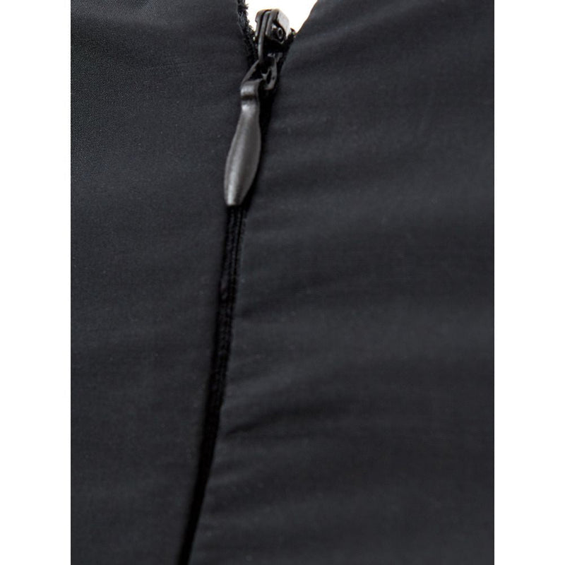 Elegant Black Polyester Dress Lardini