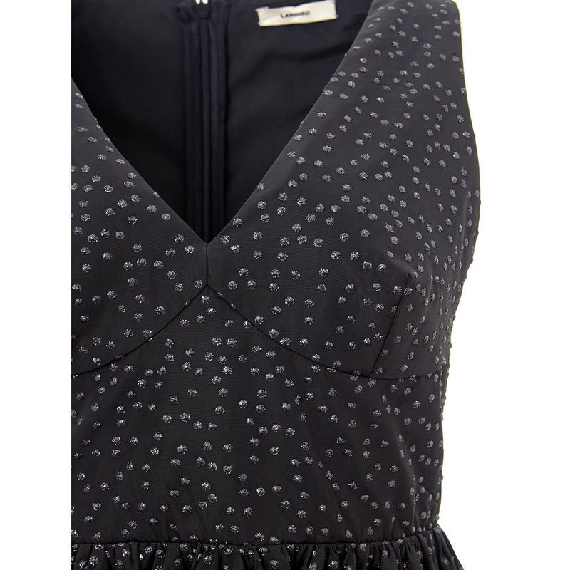 Elegant Black Polyethylene Dress Lardini