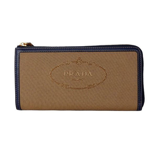 Brown Leather Leather Leather Wallet Prada