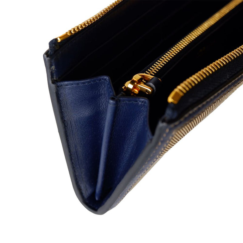 Brown Leather Leather Leather Wallet Prada