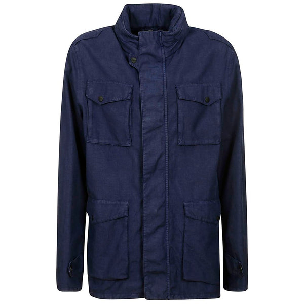Blue Linen Jacket Herno