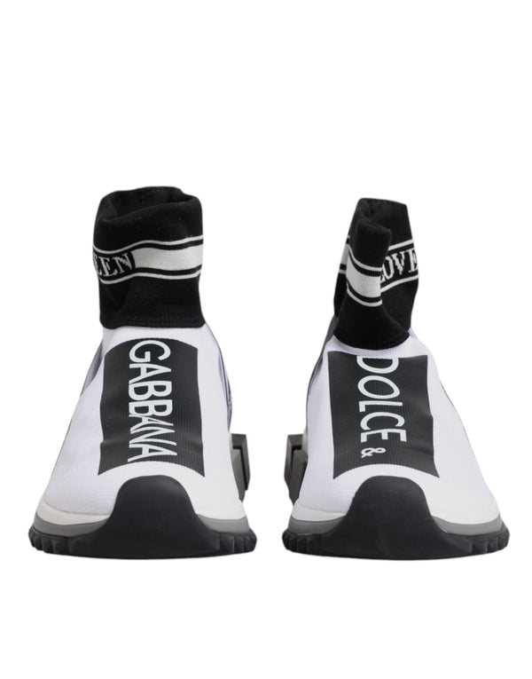 White Black Sorrento Socks Sneakers Shoes Dolce & Gabbana