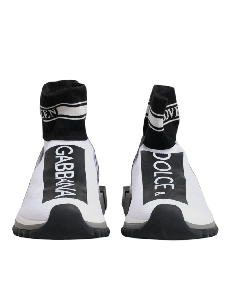 White Black Sorrento Socks Sneakers Shoes Dolce & Gabbana