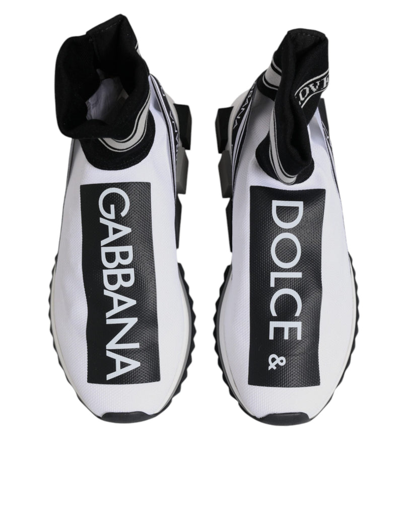 White Black Sorrento Socks Sneakers Shoes Dolce & Gabbana