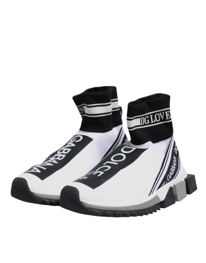 White Black Sorrento Socks Sneakers Shoes Dolce & Gabbana