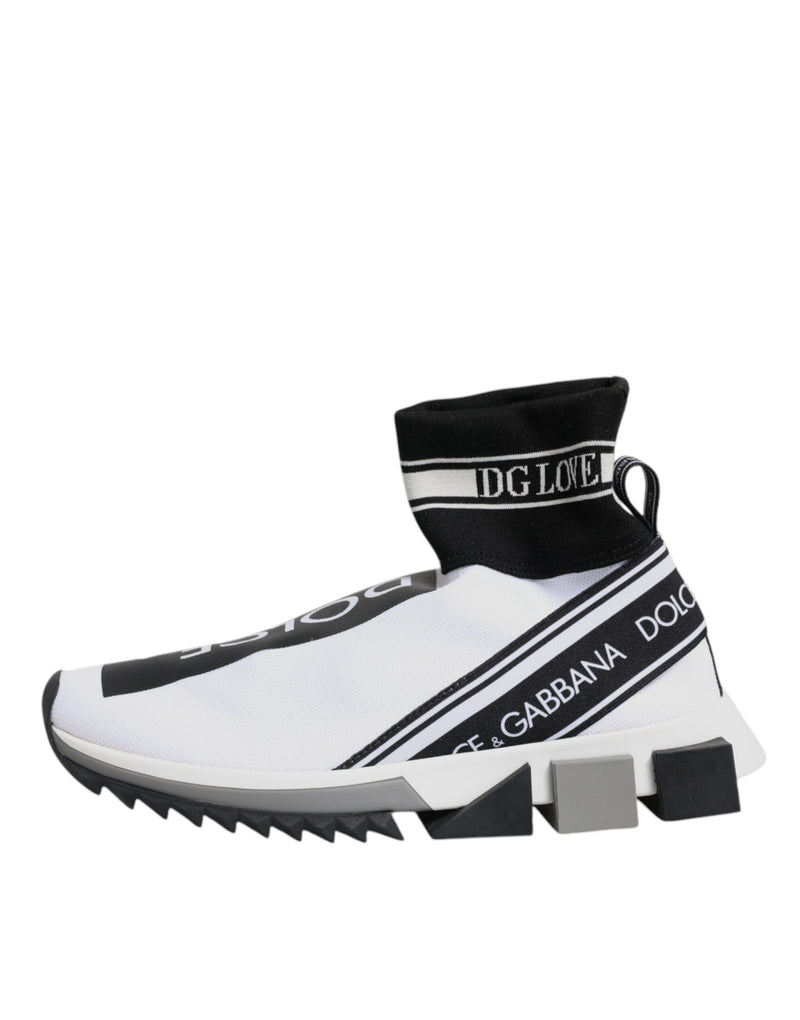 White Black Sorrento Socks Sneakers Shoes Dolce & Gabbana