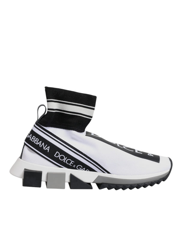 White Black Sorrento Socks Sneakers Shoes Dolce & Gabbana