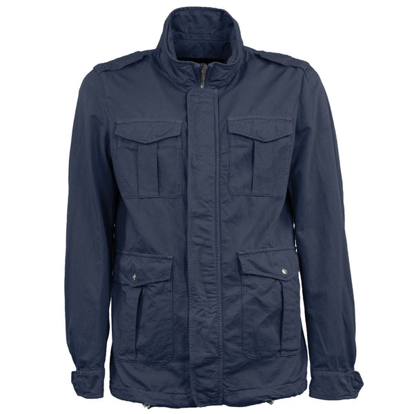 Blue Cotton Jacket Herno