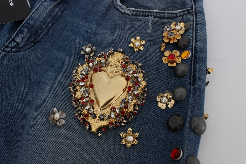 Enchanted Sicily Embellished Boyfriend Jeans Dolce & Gabbana