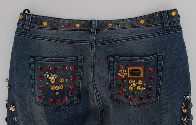 Enchanted Sicily Embellished Boyfriend Jeans Dolce & Gabbana