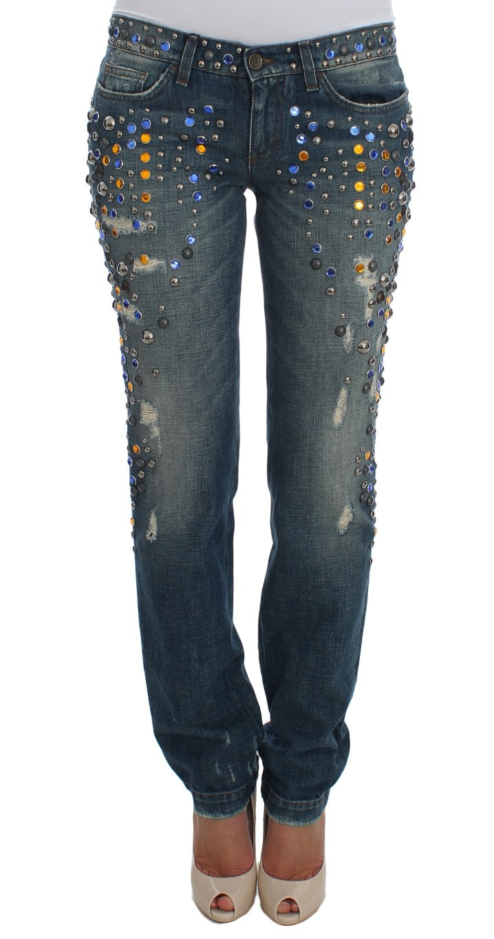 Enchanted Sicily Crystal Embellished Jeans Dolce & Gabbana