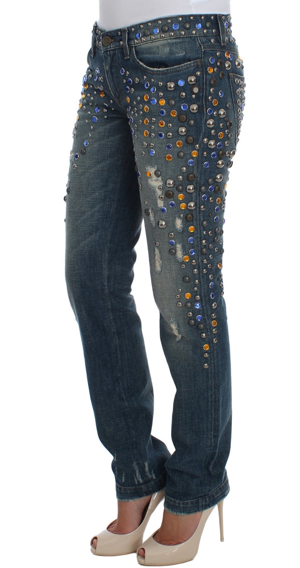 Enchanted Sicily Crystal Embellished Jeans Dolce & Gabbana