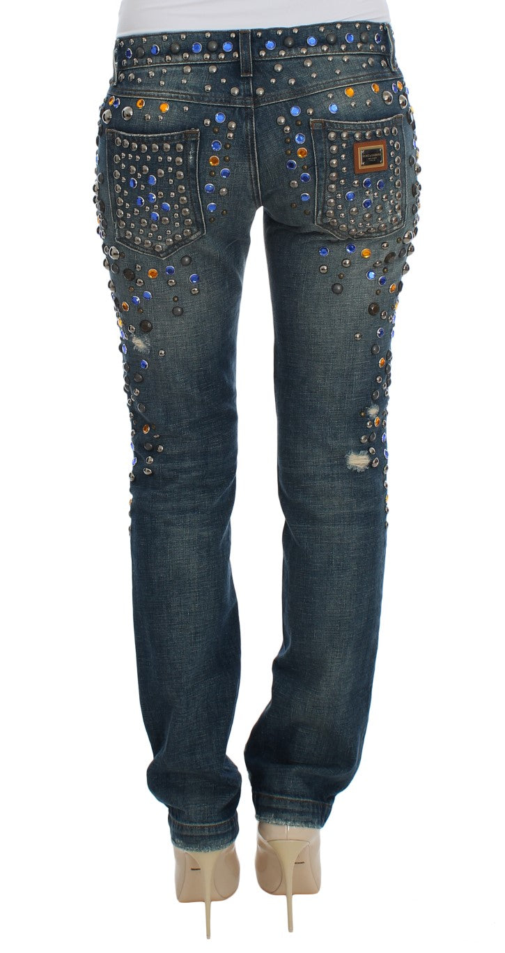 Enchanted Sicily Crystal Embellished Jeans Dolce & Gabbana