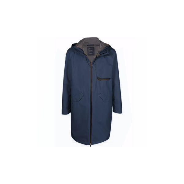 Blue Nylon Jacket Herno