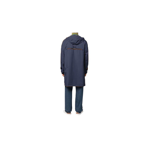 Blue Nylon Jacket Herno