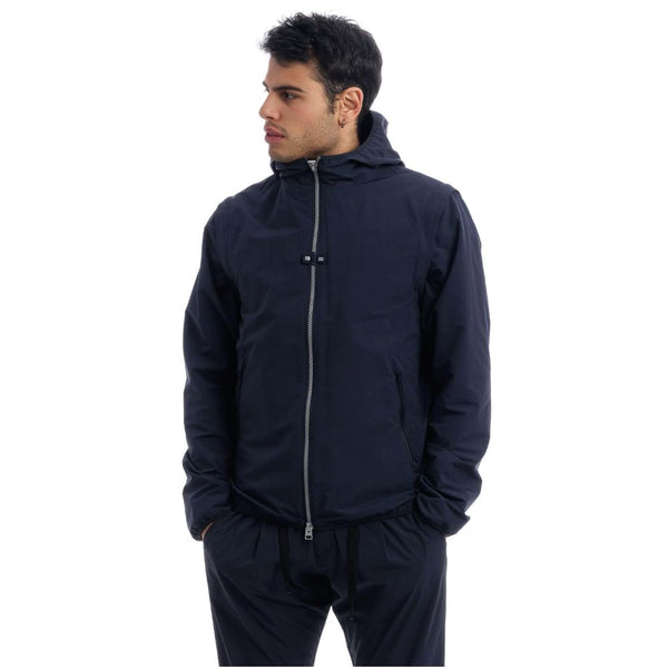Blue Nylon Jacket Herno