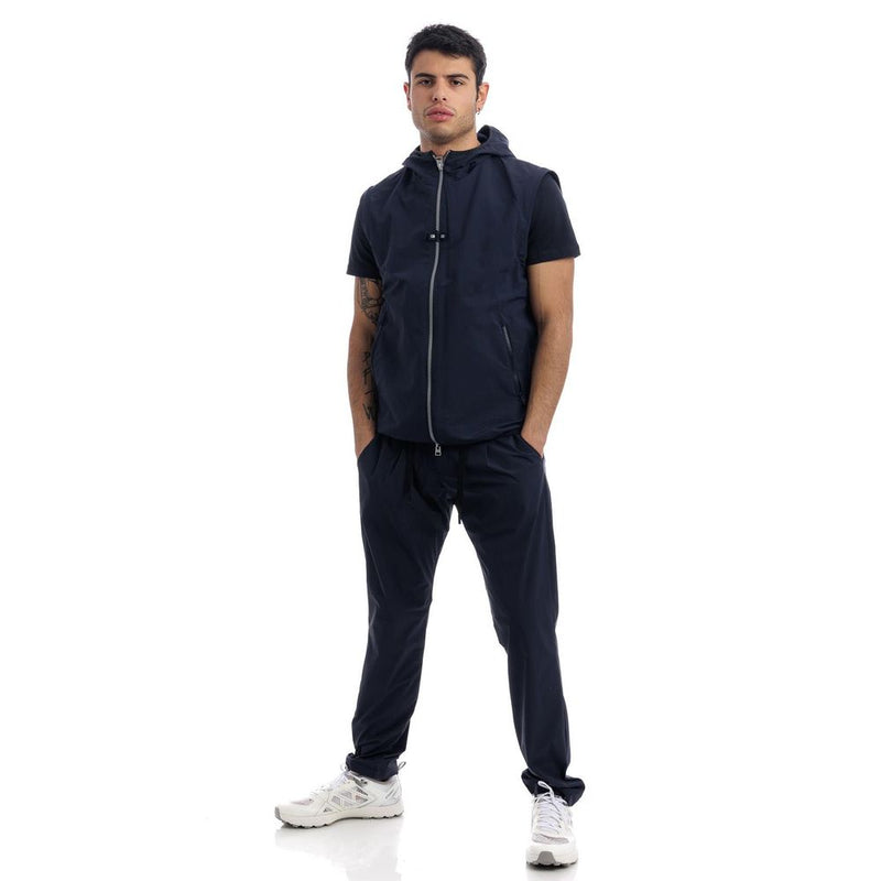 Blue Nylon Jacket Herno