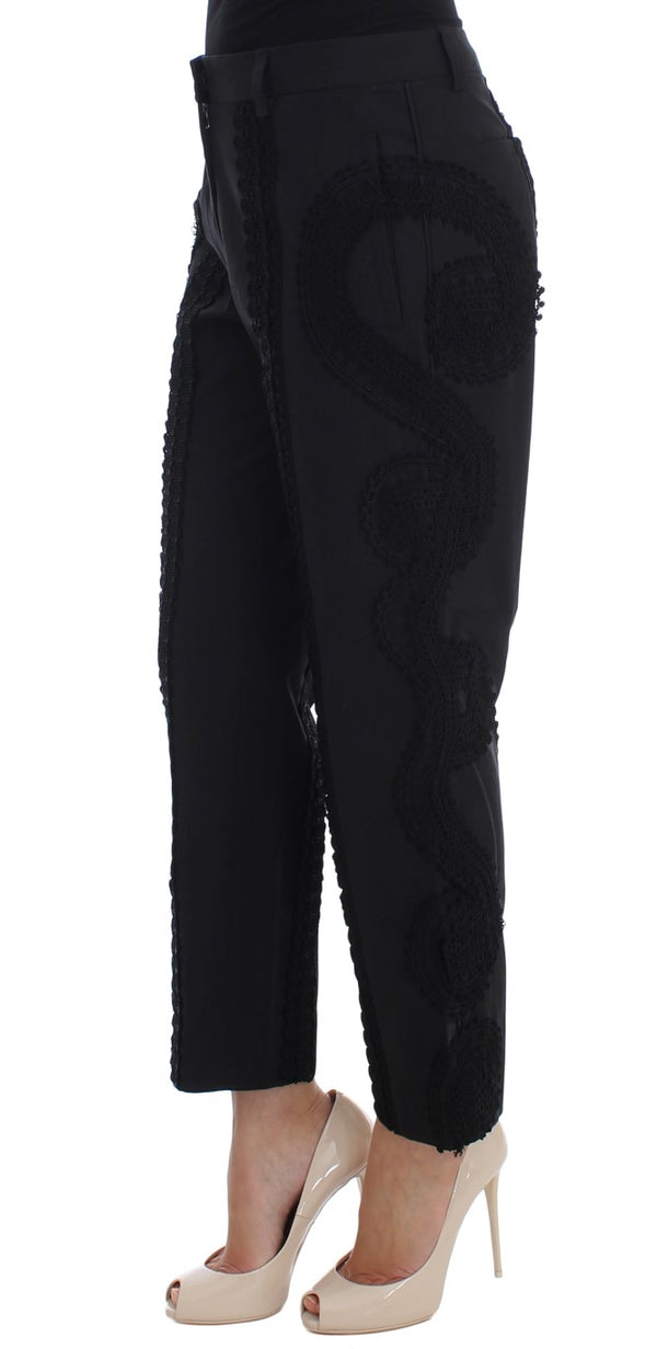 Elegant Black Torero Capri Pants Dolce & Gabbana