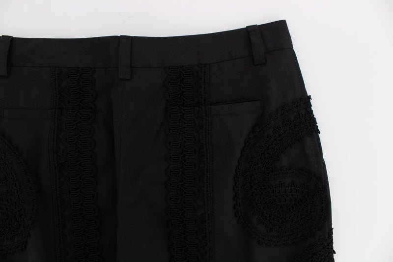 Elegant Black Torero Capri Pants Dolce & Gabbana