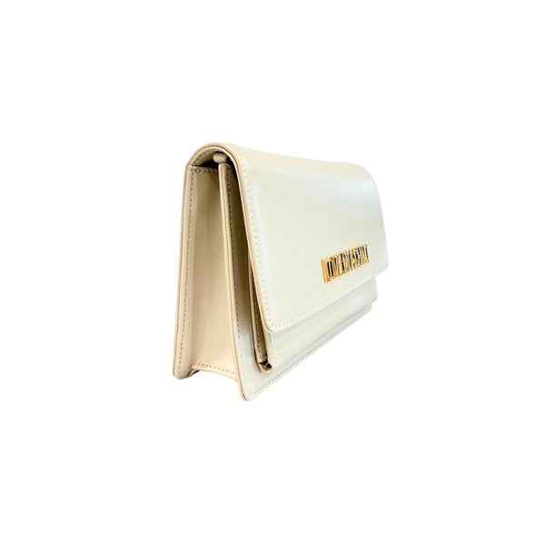 Beige Polyethylene Crossbody Bag Love Moschino