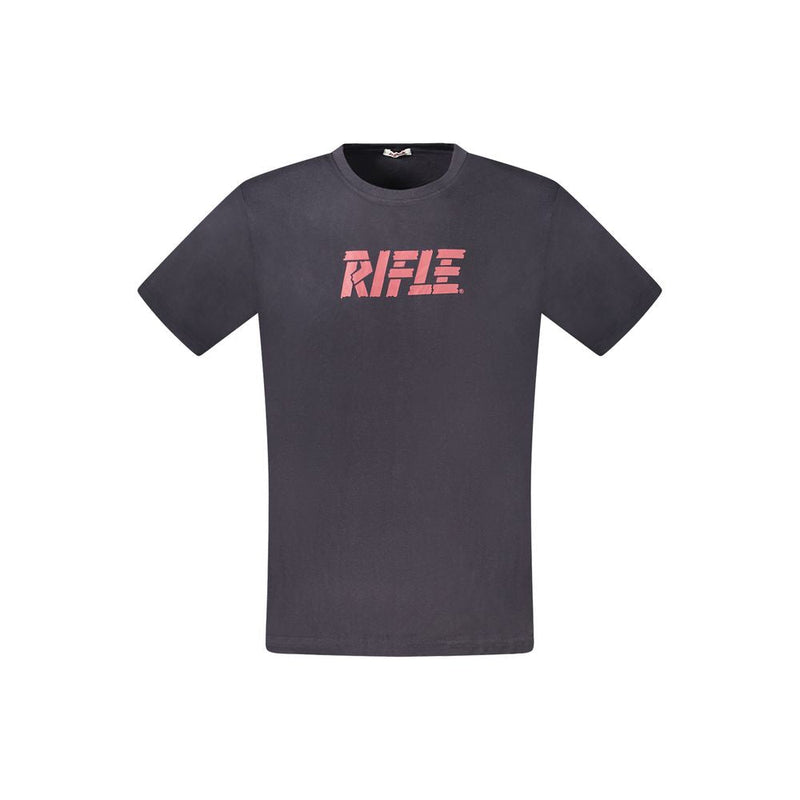 Blue Cotton Men T-Shirt Rifle