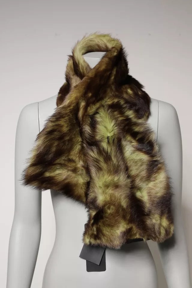 Multicolor Fur Shawl Neck Wrap Cover Collar Scarf Dolce & Gabbana
