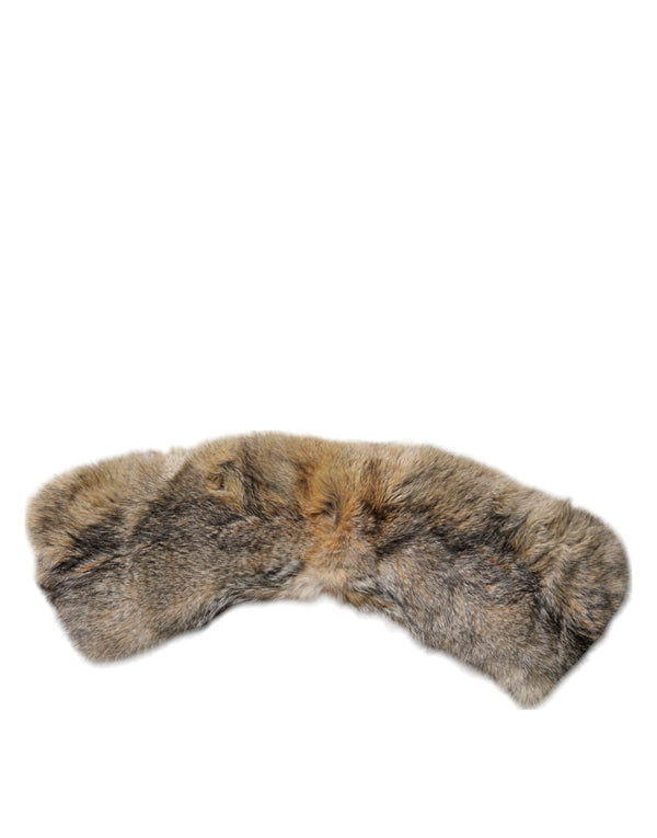 Brown Fur Shoulder Collar Neck Wrap Scarf Dolce & Gabbana