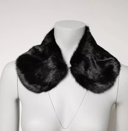 Black Fur Shawl Neck Wrap Cover Collar Scarf Dolce & Gabbana