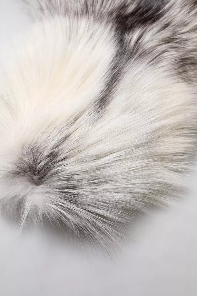 White Fox Fur Neck Wrap Warmer Winter Scarf Dolce & Gabbana