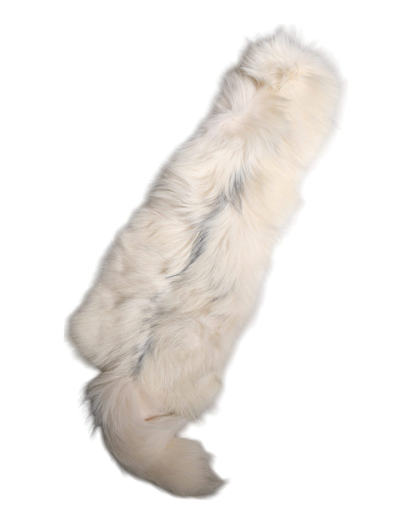 White Fox Fur Neck Wrap Warmer Winter Scarf Dolce & Gabbana