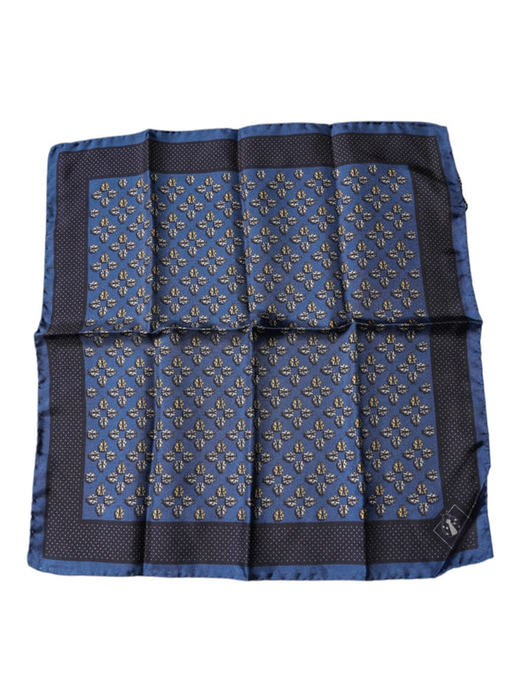 Blue Lady Bug Silk Square Handkerchief Scarf Dolce & Gabbana