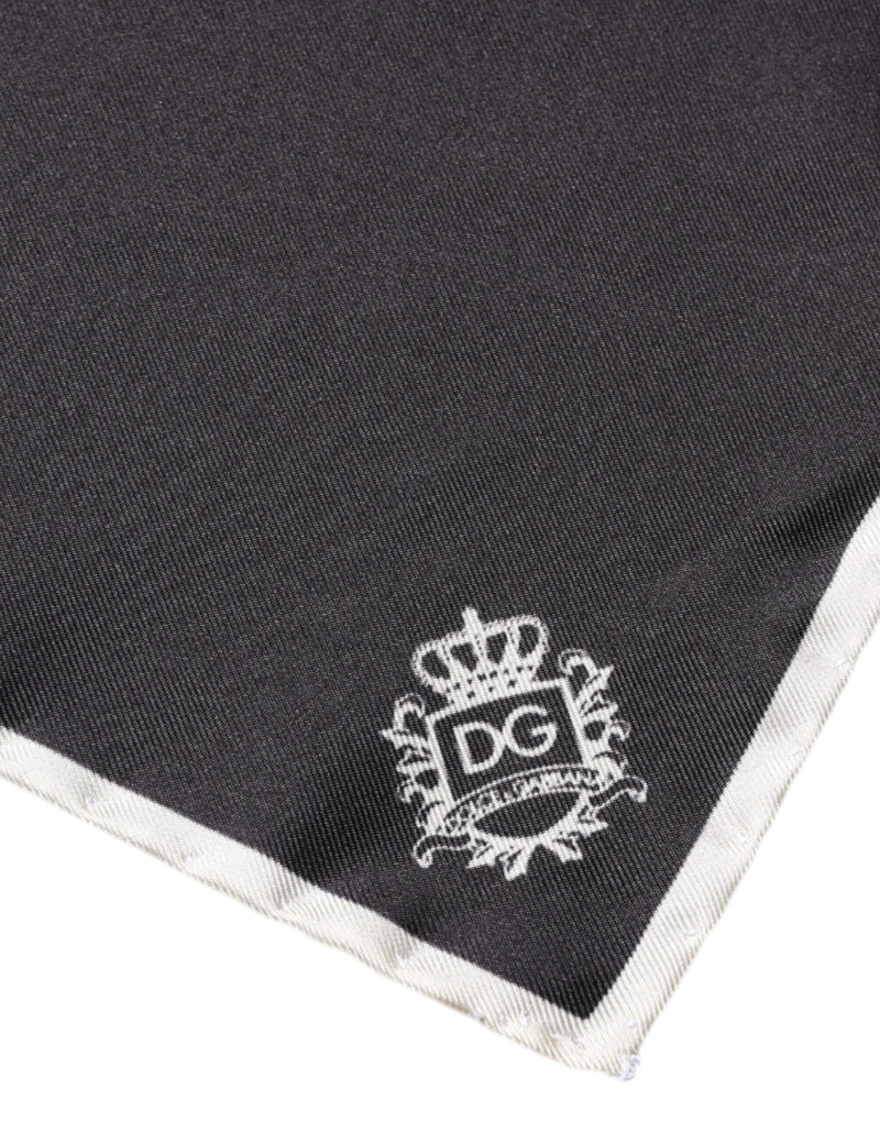 Black Crown Logo Square Handkerchief Scarf Dolce & Gabbana