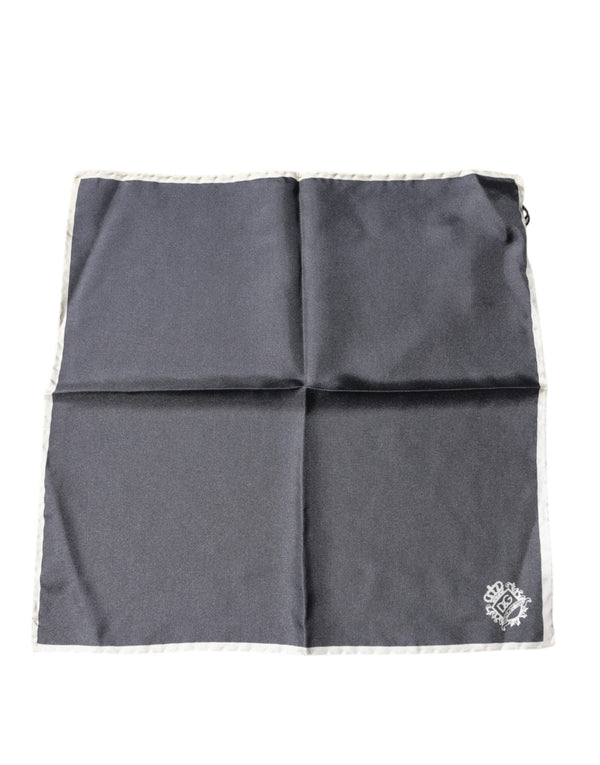 Gray Crown Logo Square Handkerchief Scarf Dolce & Gabbana