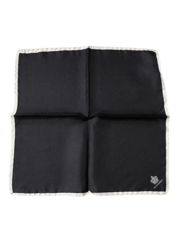 Black Crown Logo Square Handkerchief Scarf Dolce & Gabbana