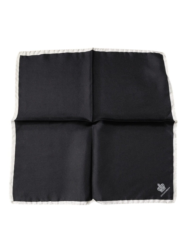 Black Crown Logo Square Handkerchief Scarf Dolce & Gabbana