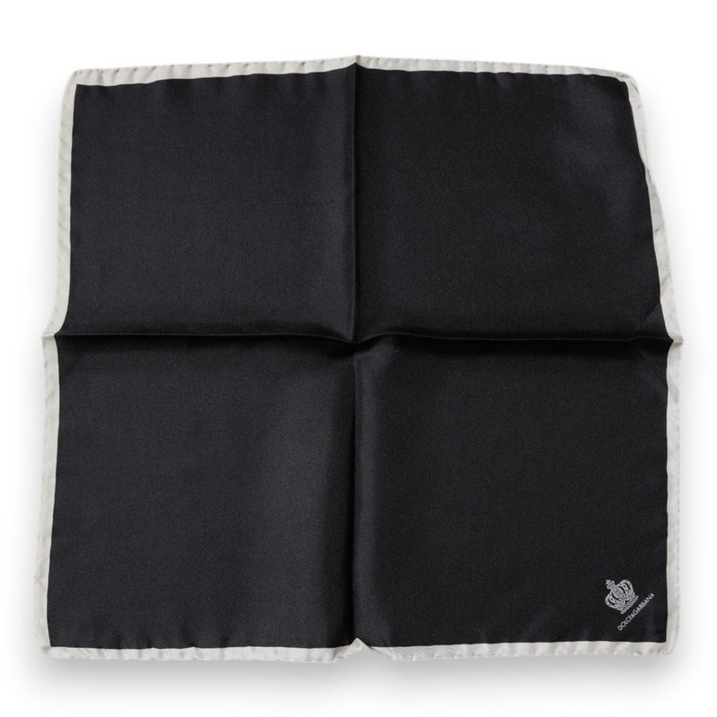 Black Crown Logo Square Handkerchief Scarf Dolce & Gabbana