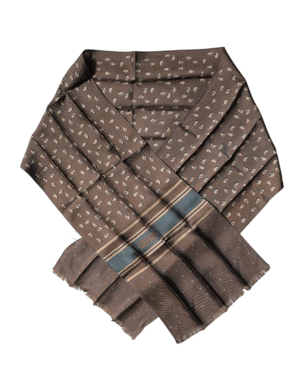 Brown Fantasy Silk Neck Wrap Shawl Scarf Dolce & Gabbana