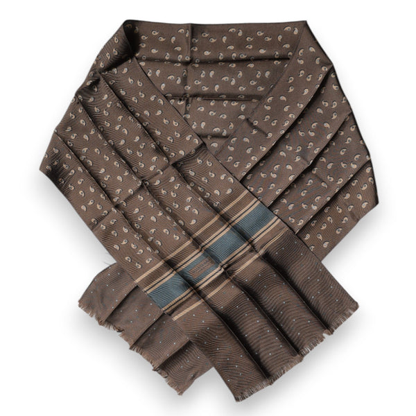 Brown Fantasy Silk Neck Wrap Shawl Scarf Dolce & Gabbana