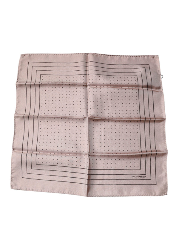 Pink Polka Dots Square Handkerchief Scarf Dolce & Gabbana