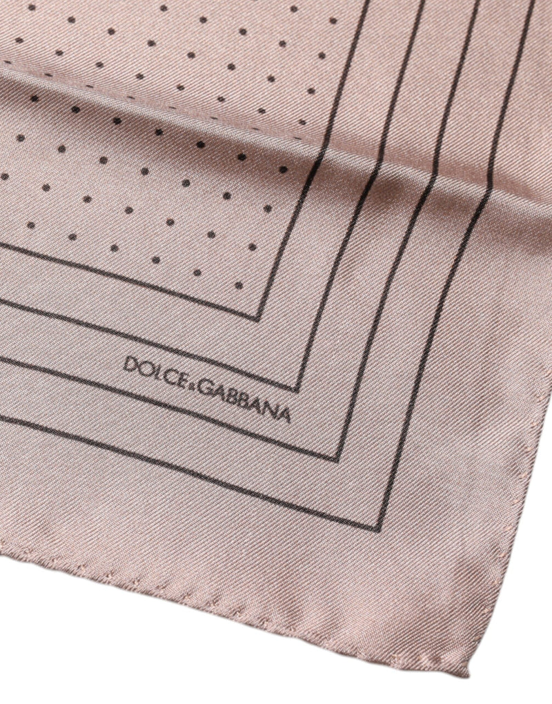 Pink Polka Dots Square Handkerchief Scarf Dolce & Gabbana