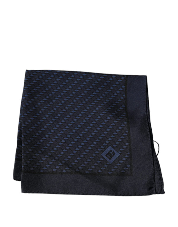 Dark Blue Fantasy Square Handkerchief Scarf Dolce & Gabbana